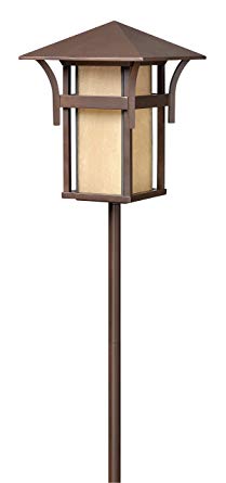 Hinkley Lighting 1560AR 7-Inch Width 24-Inch Height Harbor Path Light, 18 Watt T5 Wedge Base Light Bulb, Anchor Bronze