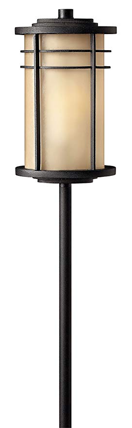 Hinkley Lighting 1516MR Ledgewood Path Light, 18 Watt T5 Wedge Base Light Bulb, Museum Bronze