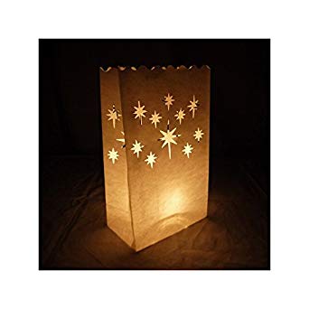 PaperLanternStore.com Starburst Paper Luminaries / Luminary Lantern Bags Path Lighting (10 PACK)