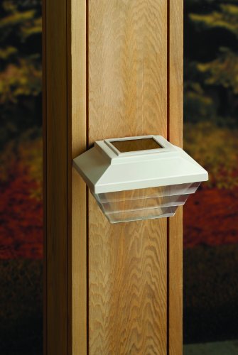 White Solar Post and Stair Light 6x6 - 2 Pack