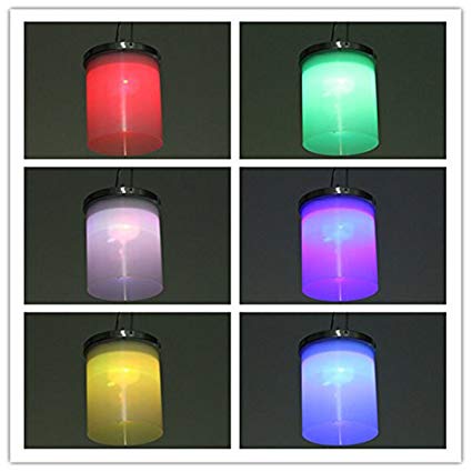 Briday Solar Power Lanterns LEDs Hanging Cylinder Lamp Landscape Path Garden Light (Color Light)