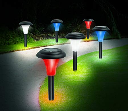 Red, White, and Blue Solar Accent Lighting