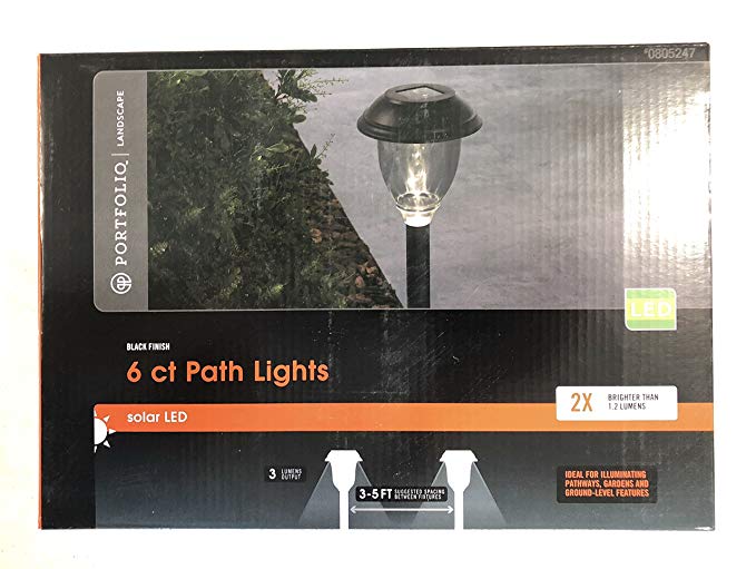 Portfolio 6-Light Black 3 Lumen LED Path Light Kit